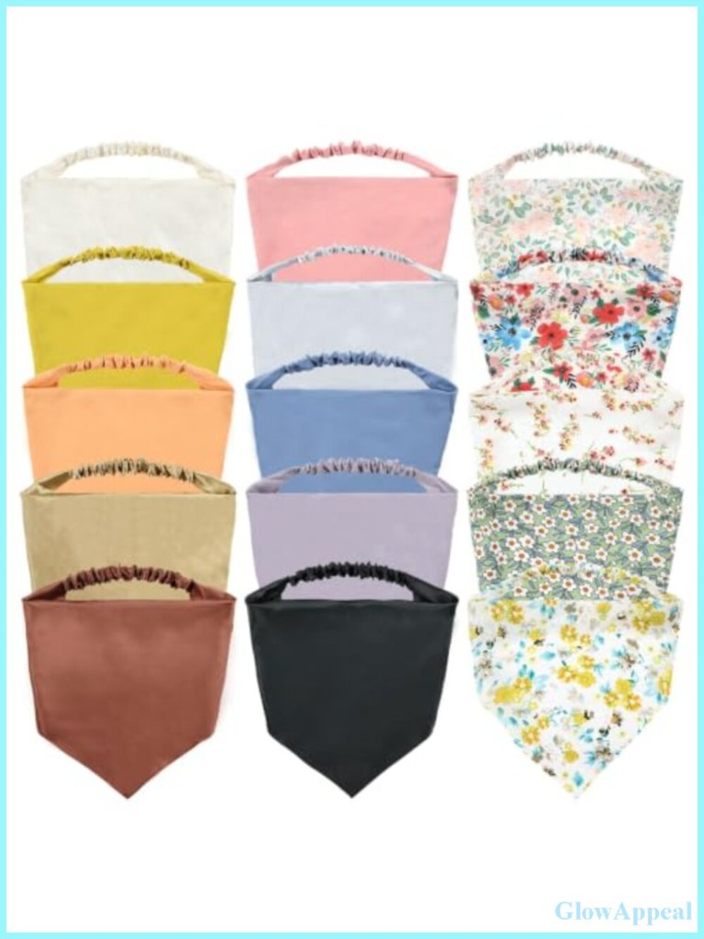 Multipurpose Satin Silk Triangle Scarves for Hair and Neck